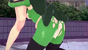 Tsuyu Asui's wild POV sex in the park contrasts her cute image