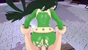 Tsuyu Asui's wild POV sex in the park contrasts her cute image