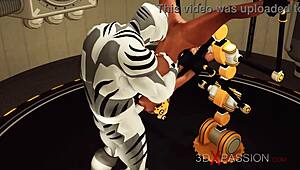 Wow! Big tits beauty slammed hard in tight restraints!