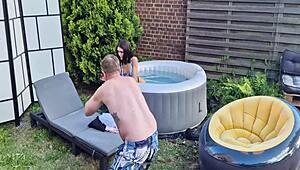 backstage solo show with ass shaking and masturbation