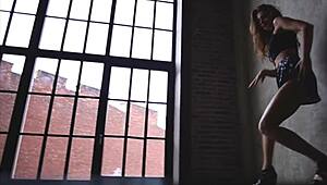 stasya angel masha kalisy gracefully stripping, showing tits and lingerie