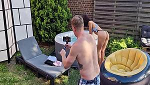 backstage solo show with ass shaking and masturbation