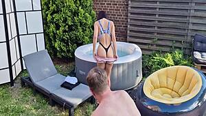 backstage solo show with ass shaking and masturbation