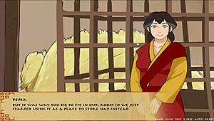 anime girl with big tits gets fucked in game