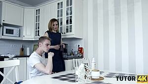 Tutor4k Man Picks Woman Preceptor for Max Pleasure in Class