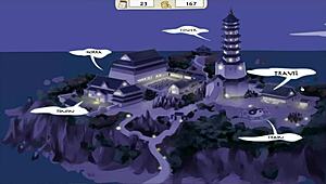 anime girl with big tits gets fucked in game