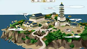 anime girl with big tits gets fucked in game