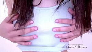 Beautiful brunette teen cheerleader craves rough assfucking with korean photographer