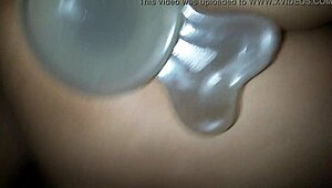 wife uses oral dildo and vibrator for personal pleasure