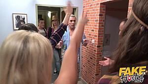 Fake Hostel Surprise! Curvy Blonde Backpacker Gets Anal in a Wild Threesome.