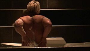 Chubby BBW Feels Excited While Ripping Clothes And Playing With Boobs In Bath Striptease.