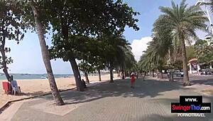 Swingerthai.com - Thai teen bubble butt girlfriend banged on balcony by boyfriend's huge cock