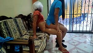 damn, this dirty cleaning lady fucks like a total slut at work!