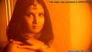 Classic Indian Beauty Undressing in Erotic Retro Striptease