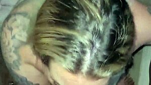 Latina gets given deepthroat by amateur friend and cums on his face