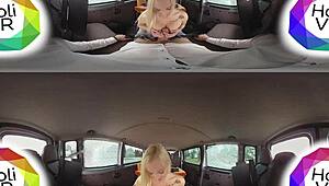 Sexlikereal- Bumsbus Audition Part 1: Daisy Lee Rides Hard in 360VR 60 FPS.