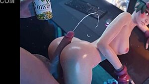 Sound Kiriko Overwatch 3D SFM Blender Porn Hentai Compilation with Blowjob