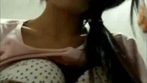 hey, look at this skinny chinese girl riding on top!