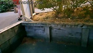 Nz milf slut pisses in public park, gets pissed on, then walks home. 😂