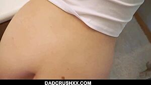 Teen Stepdaughter Brushing Teeth Gets Fucked POV