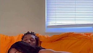 hot ebony teen sucks and rides bbc, wet pussy riding