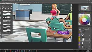 Darkcookie streams Summertime Saga on Picarto