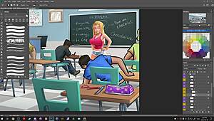 Darkcookie streams Summertime Saga on Picarto