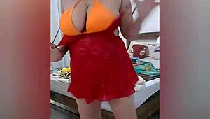 Stellastillsp - Sensual Dance by Blonde Milf with Big Tits in Lingerie. Her Lesbian Moves Mesmerize.