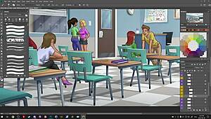 Darkcookie streams Summertime Saga on Picarto