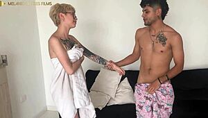 Taking sexy pics of my blonde babe hermanastra, so hot