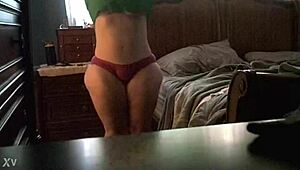 wife undresses in hidden cam view