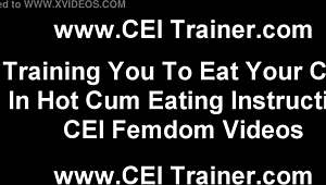 Are you ready to taste your own cum for your mistress in this POV femdom?