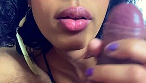 I watched her give an intense blowjob until the Brazilian cumshot.