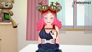 mei hatsume pov sucks big tits in boku no hero