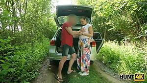 Man, I’m dying to touch those big boobs and drill her cute pussy with Hunt4k.