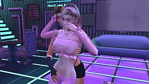 In this 3D anime, the MILF RIDES cowgirl style with her big boobs bouncing in cyberpunk fun.