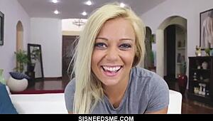 Naive new yorker step sister craves my big cock in pov blonde action