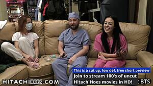 Blaire Celeste moans loud with Hitachi wand at medical exam! 😱