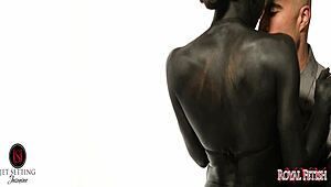 King Noire's Ebony Striptease with Spanking and Clothes Ripping!