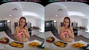 Juicing my tits with toys in solo play