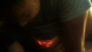 Teen babe gets her pussy licked intensely then bent over for doggystyle pounding with small cock