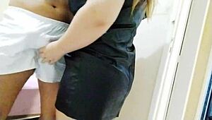 Amateur Nerd in Socks Grinding Cock Doggy-Style! Wow!