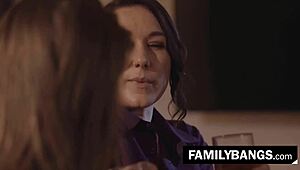 FamilyBangs Com ⭐ Glamorous Stepsisters Lena Paul and Sinn Sage in Midnight Rough Fuck