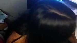 Latina Slut Sucks Dick While Pervert Masturbates Her