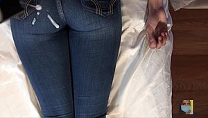 Yo, try this POV denim jeans ass rub!