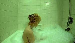 Annie archer enjoys a bold shower bath