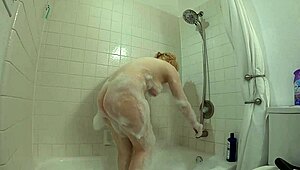 Annie archer enjoys a bold shower bath