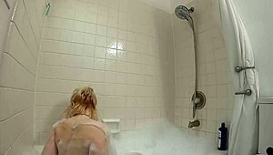 Annie archer enjoys a bold shower bath