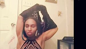 Can you handle two ebony wildcats twerking their asses in lingerie for this exclusive double dance?