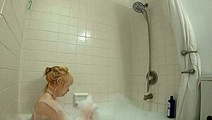 Annie archer enjoys a bold shower bath